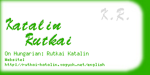 katalin rutkai business card